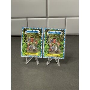 Garbage Pail Kids Go On Vacation 11a & 11b Blue Parallel Pair